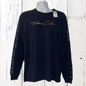 NWT Hollister California Long Sleeve Logo Shirt - Men’s Large - Navy Blue